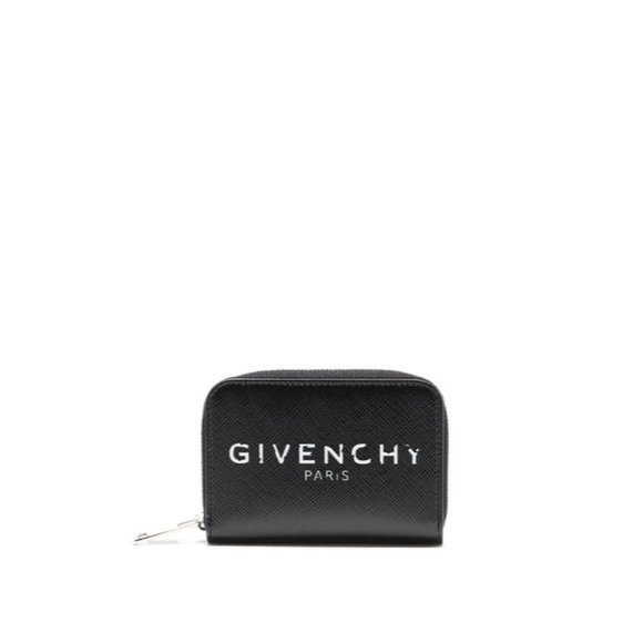 GIVENCHY Black Coated Canvas Ziper Mini Wallet - Picture 1 of 9